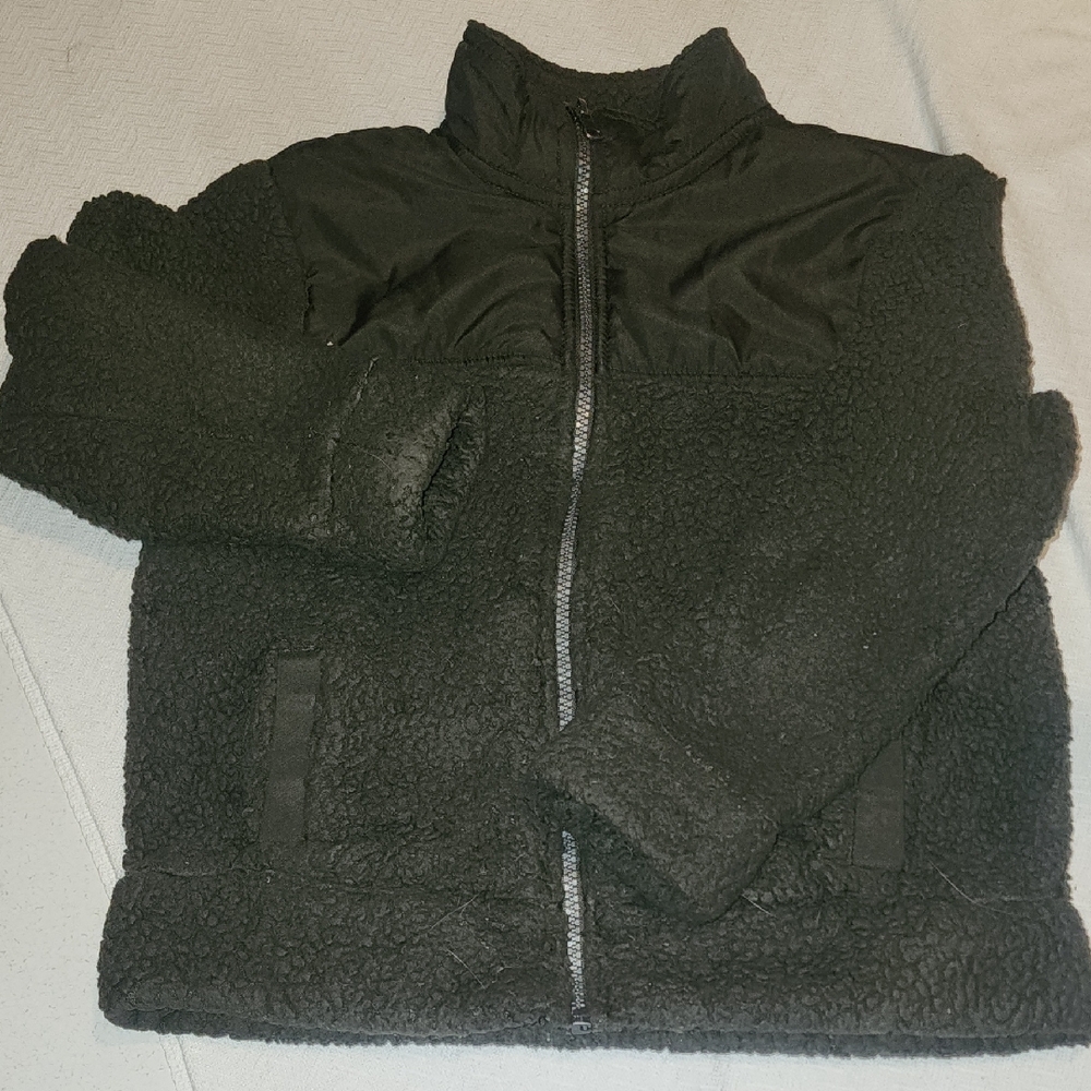 Old Navy Black Fleece Jacket Size S 6/7